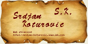 Srđan Koturović vizit kartica